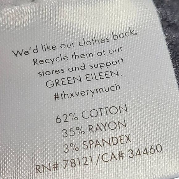 Eileen Fisher Velvet Dark Grey Acid Wash Women's size 6 - Picture 10 of 12